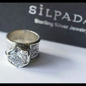Silpada “Queen For a Day” size 7 CZ ring